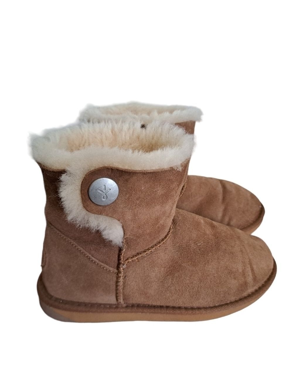 EMU AUSTRALIA ORE W11788 sheepskin suede booties water resistant short brown 6